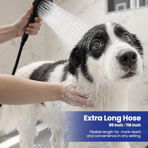 JOMOO Shower Hose, 71 Inch Extra Long Flexible Stainless Steel Handheld Shower Hose Extension with Brass Insert and Nut, Matt Black - color: Matte Black, size: 71 Inch