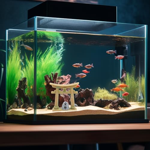 Yardwe Japanese Gate Statue for Zen Garden Compact Landscape Decoration with Stone for Aquariums Bonsai and Miniature Scenes - color: Assorted Color 2