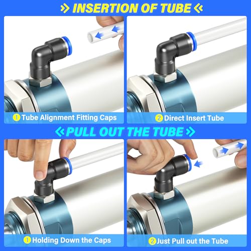 TAILONZ PNEUMATIC Air Line 1/4 inch od Pneumatic Nylon Tube 32.8ft Air Brake Tubing Nylon Hose Kit - size: 1/4"OD, style: White Nylon Air Hose