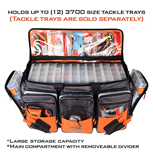 KastKing Fishing Gear & Tackle Bags - Saltwater Resistant Fishing Bags - Fishing Tackle Storage Bags - color: C: Extra-large Hawg (Without Trays, 26.4"x11"x15.4")-Orange