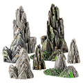 Amosfun 8pcs Resin Mountain Rockery Mini Landscape Garden Bonsai Ornaments Aquarium Decoration Rocks 1.49x0.62 Inches
