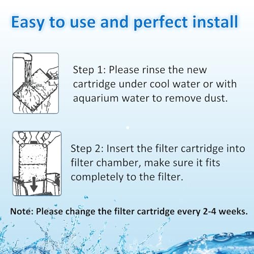 24 Pack PF-S Fish Tank Filter Cartridges, Aquarium Filter Cartridges Replacement Compatible with Top Fin Silenstream PF10 Power Filters - size: 24 Pack