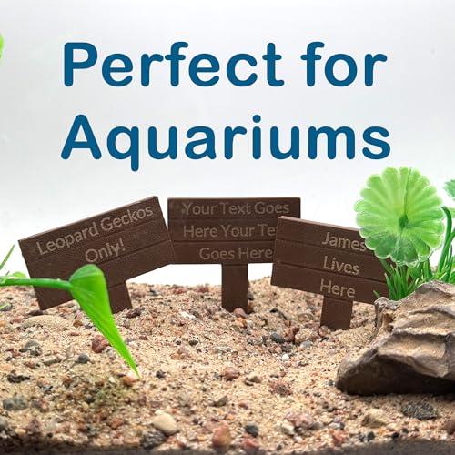 Custom Aquarium Sinking Sign, Terrarium & Reptile Safe Custom Text