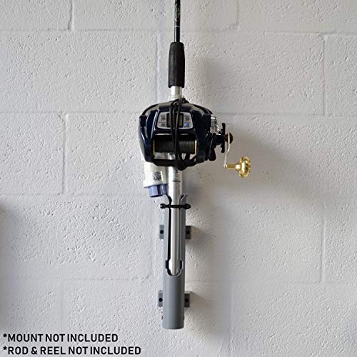 Riveted Rod Holder | Gray | Gimbal Pin for Nets, Gaffs, and Offshore Fishing Rods