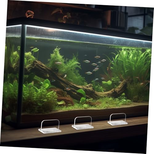 COLLBATH 4Pcs Aquarium Lid Handles Sturdy Acrylic Fish Tank Cover Parts with Easy Installation Double Sided Adhesive for Secure Grip Design for Fit Lids