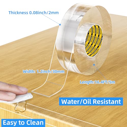 Clear Edge Protector Strip, 1.18in x 16.4FT, Sharp Edge Wrap Cover Tape, Self Adhesive Protective Bumper Guards for Cabinet Door Desk Glass Table Bed Furniture, Kitchen Countertop, Waterproof - size: 1 Pack x 1.18in x 16.4FT