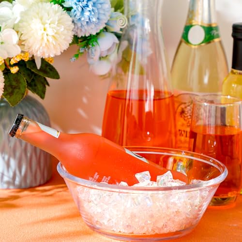 Syhood 570 Pcs 5 Sizes Bright Clear Fake Crushed Ice Rocks Iridescent Acrylic Crystal Gems Plastic Diamonds for Vase Fillers Winter Wedding Fish Tank Display Aquarium Table Scatter Holiday Decoration - color: Bright Clear