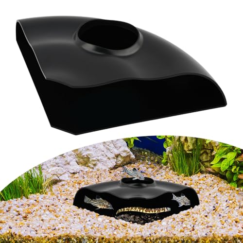 Aquarium Underground Corner Cave Natural Curve, Viewing Fish & Shrimp Tunnel Hideaway Corner, Under Gravel Viewing Tunnel Fish Cave Tank Decoration for Aquarium Tanks Shelter