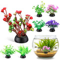 Hemoton 20 Pcs Artificial Water Plants 2 Inch Mini Aquarium Decorations Fish Tank Adornments Realistic Simulation Water Grass for Aquarium Landscape Enhancement