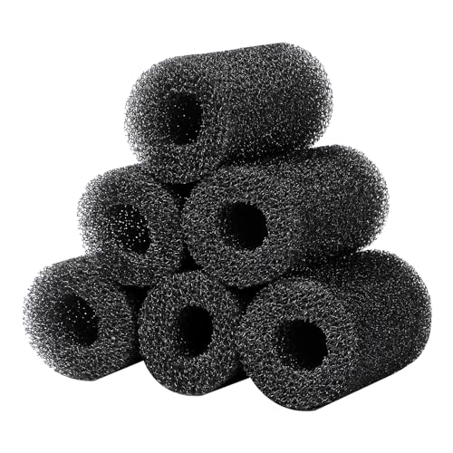 AQUANEAT 6-Pack Pre-Filter Sponge for Aquarium Shrimp Fry Fish Tank Filter 0.8” Intake, Replacement Foam Cover