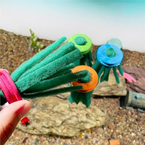 20pcs Spawning Mops for Fish Set Fish Breeding Spawning Mop Reusable Scrubber Floating Tool Kit for Aquatic Shrimp Turtles