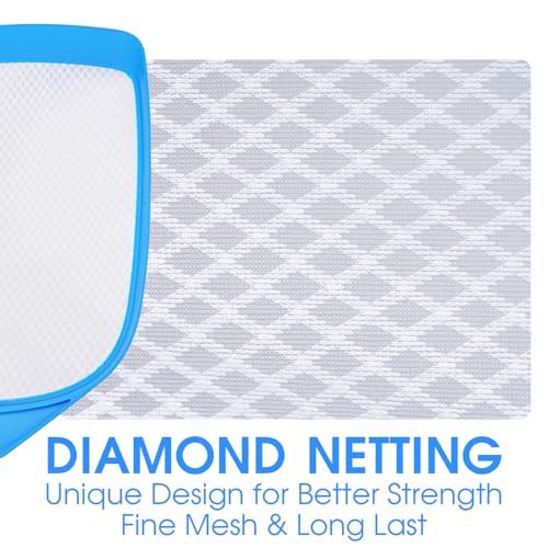 TidyMister Pool Leaf Skimmer Net Ultra Fine Mesh with Aluminum Poles 5 Sections 6 Feet Swimming Pool Cleaning Net Leaf Catcher for Above Ground Pools Inground Pools - size: 12inch with 6ft pole