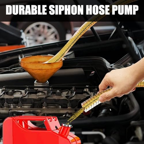 8.2FT 5/8" Heavy Duty Siphon Hose - Gerguirry Self-Priming Jiggler Pump for Boats, ATVs & Tractors Copper Nipple w/Metal Buckle, Fuel Transfer Tube for Gasoline Fuel Gas - size: 5/8"ID x 1Pcs