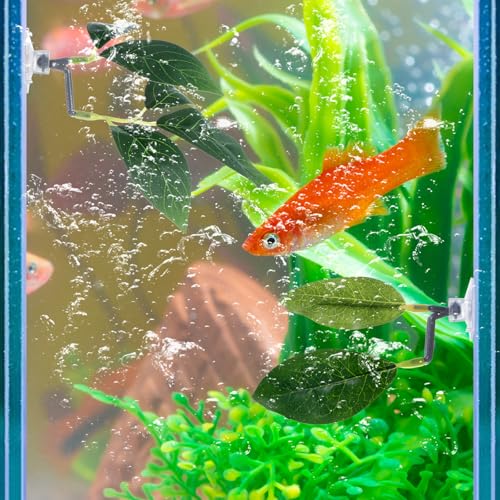 3 Pack Betta Leaf Hammock Plant Leaf Pad Betta Fish Pad Plastic Suction Cup Tank Accessories Aquarium Décor Improves Betta's Health by Simulating The Natural Habitat Spawning Grounds Breeding Bed