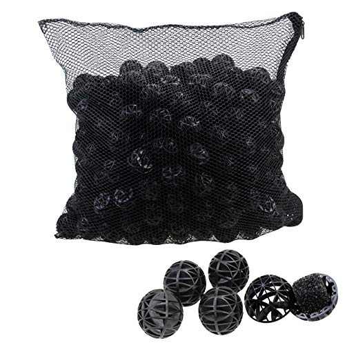 AQUANEAT 1.4" Large Bio Balls for Pond Filter Koi Pond Aquarium Fish Tank Sump Filter Media with Free Media Bag 300pcs - size: 1.4"