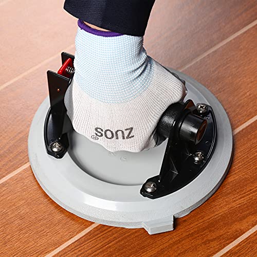 8" Glass Suction Cup Heavy Duty Hand-held Glass Lifter, Industrial Vacuum Lifter with handle for Granite Lifting &Window Replacement, 400 lbs Load Capacity/Carring Case（Gray suction cup） - size: 8" glass suction cup