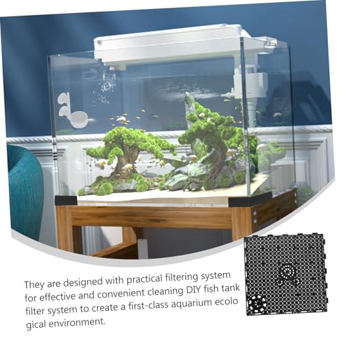 Totority 12Pcs Aquarium Fish Tank Bottom Filter Plates Separation Boards with Dense for Prevention and Strong Support Expandable Splicing Design for Freshwater and Saltwater Tanks