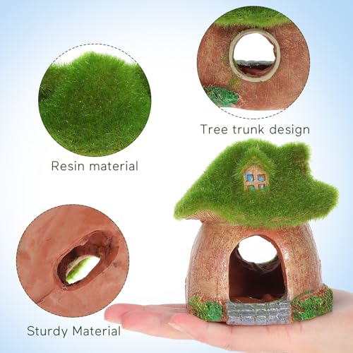 Happyyami Betta Fish Tank Hideout Aquarium House Compact Fish Shelter Decorative Ornament for Small Aquariums and Betta Tank Decor