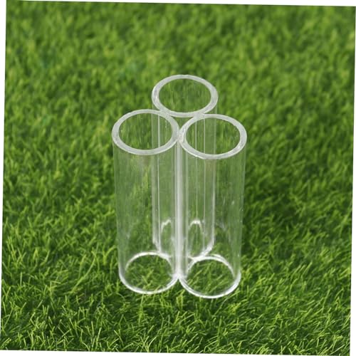 Homoyoyo Acrylic Crystal Shrimp Tube Shelter - 3 Holes Aquarium Hide for Cherry Shrimp & Small Fish Habitat
