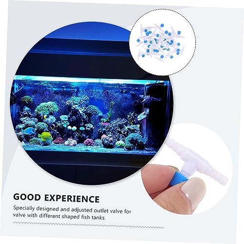 BESPORTBLE 30pcs Compact Aquarium Control Valves Shaped Fish Pump Regulators Easy Install for Airline Tubing Wear-Resistant Design for Small Aquariums - color: Blue white