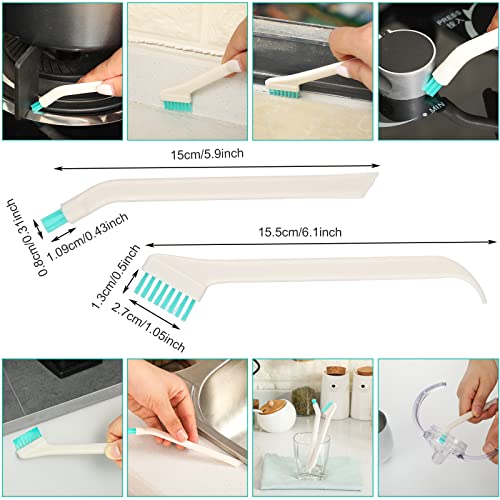 Nuenen 16 Pcs Small Household Cleaning Brushes - Deep Detail Crevice Cleaner Brush Set, Corner Space Keyboard Bottle Tile
