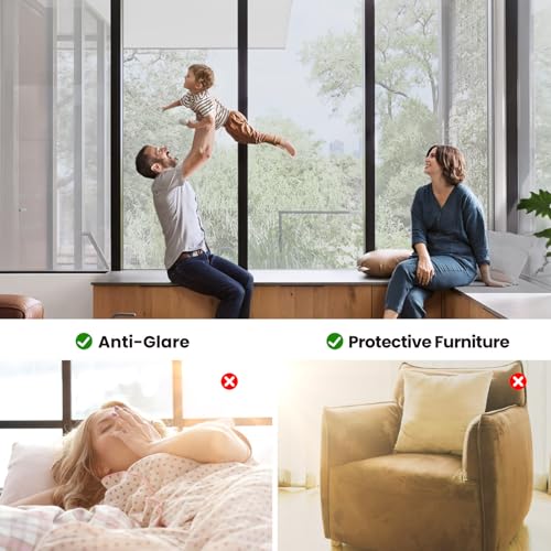 100% Blackout Window Film, Total Room Darkening, Static Cling, 17.52"x78.74" - color: Pure Black, size: 17.52"x78.7"