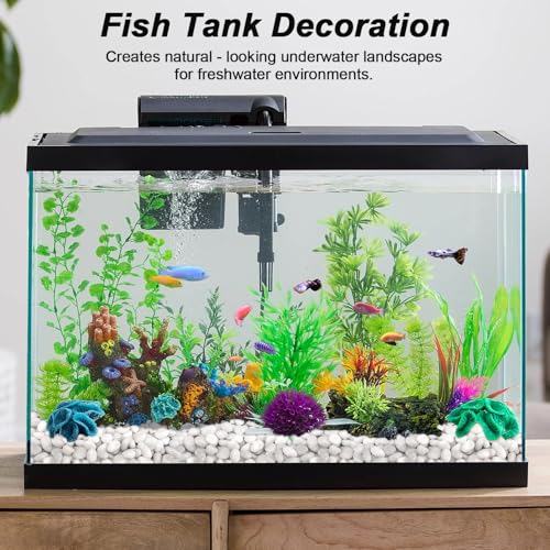 Aquarium Gravel,Landscaping Pebbles, Decorative Ornamental Pebbles Garden,Landscaping Stones Gravel Filler for Home Decoration Flower Bed Fish Tank Plants Vases Succulents (10 Pounds, White) - color: White, size: 10 Pounds