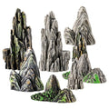 Kisangel 8Pcs Mini Resin Rockery Ornaments 1.49X0.62X0.62 Inch Aquarium Decor Fish Tank Miniature Landscape Accessories for Terrarium Bonsai Garden Micro Landscape