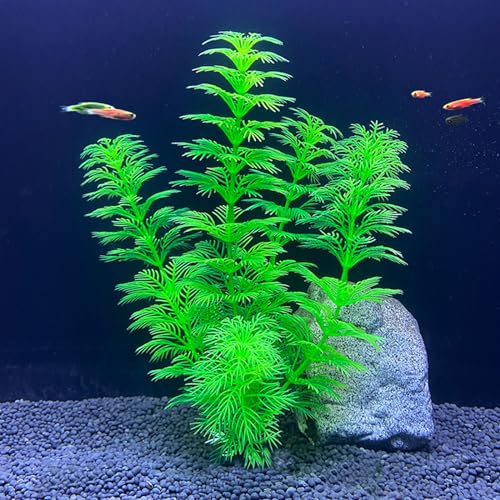 Silk Aquarium Plants, Artificial Fake Aquarium Plants Small Betta Fish Tank Plants Plastic Realistic Decorations Set 3PCS (Style C) - size: Style C