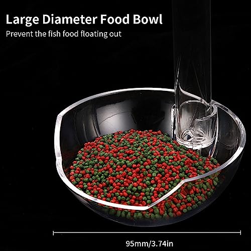 Aquarium Feeding Tube Dish Bowl for Fishtank with Detachable Frame for Shrimp Glass Shrimp and Snails Feeding Dish