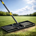 Lawn Leveling Rake - Heavy Duty 30" x 10" Lawn Leveler,Anti-Flip Edge, Adjustable 5FT Handle, Folding Plate for Yard, Soil, Sand, Topsoil Spreader - Garden Ground Top Dressing,Landscaping Tool - style: 5FT