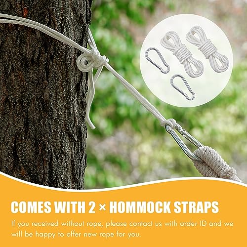 INNO STAGE Brazilian Double Hammocks - Woven Hammock Two Person Hanging Camping Bed for Patio, Backyard, Porch, Outdoor and Indoor Use - Soft Canvas Hammock with Portable Carrying Bag Yellow - color: Yellow, size: XX-Large