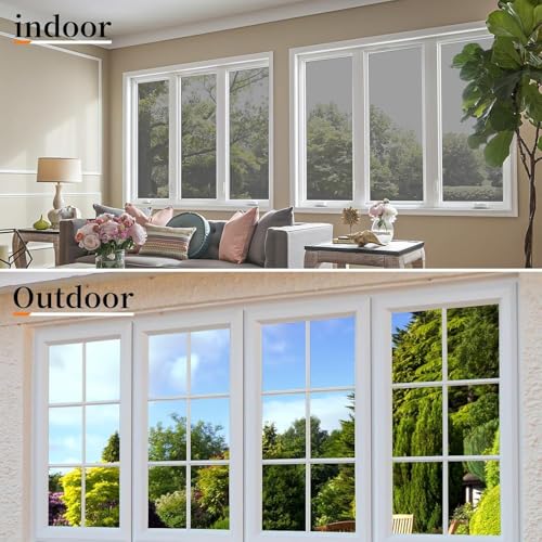 Niviy One Way Window Privacy Film See Out Not in 23.6 x 78.7 Inch Window Tint for Home Heat Blocking Anti UV Glass Door Mirror Film, Silver - color: Silver, size: 23.6" x 78‘’