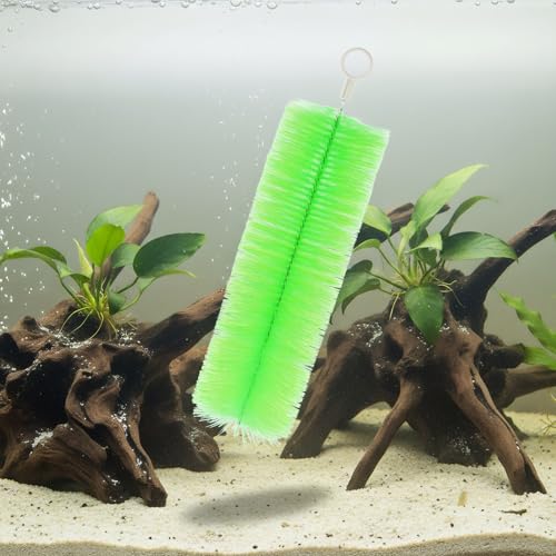 10 Packs Fish Pond Filter Brushes Set for Koi Pond Fish Tank Aquarium Water Garden Pond Skimmer Filter Cleaning Brush 16 Inch by 4.7 Inch (Green)