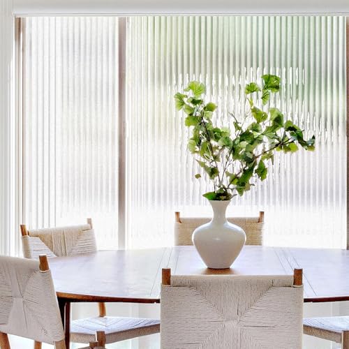 Reeded Glass Window Privacy Film, Static Cling, 17.52"x78.74" - color: Reeded, size: 17.52"x78.7"