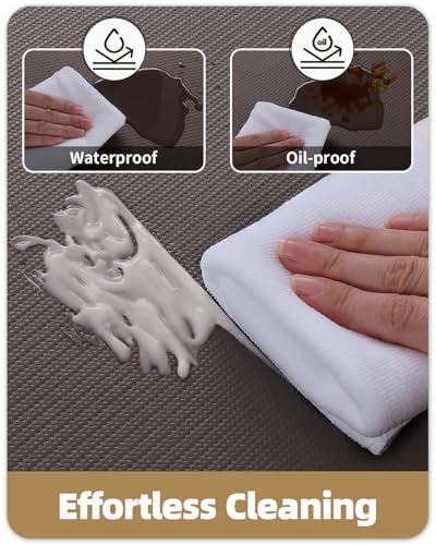 Color&Geometry 0.71" Extra Thick Anti Fatigue Cushion Kitchen Floor Mat,Easy Clean, Water & Oil Proof, Non Slip, Foam Padded Runner Rug for Front Sink,20"x 39" Brown (2.0 Version) - color: Brown, size: 39"L x 20"W x 0.7"Th