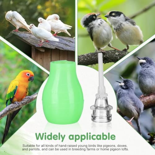 ULTECHNOVO Bird Feeding Syringe, Aquarium Liquid Droppers, Pipette Dropper with Graduated Scale Clear Plastic Long Tube and Rubber Bulb for Fish Tank Coral Feeder Bird Liquid Food Hand Feeding Tool
