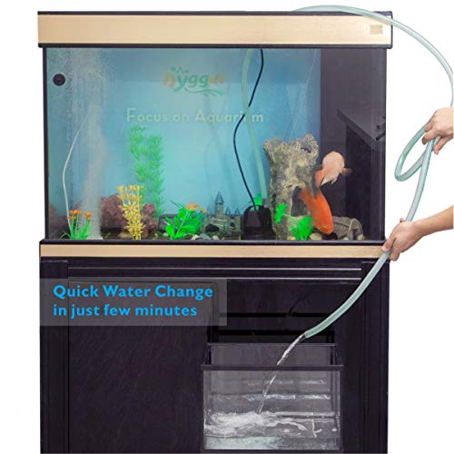 hygger 1060 GPH Quick Water Change Aquarium Pump Submersible Fountain Water Pump Fish Tank Pond Drain Transfer Pump with 3 Adaptors