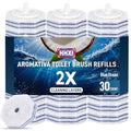 30Ct Aromative Toilet Brush Refills, Toilet Bowl Cleaner Refills, Double-Layer Cleaning Pads Added, Compatible with Most Toilet Brushes，Blue Ocean（Patented） - color: Blue Ocean