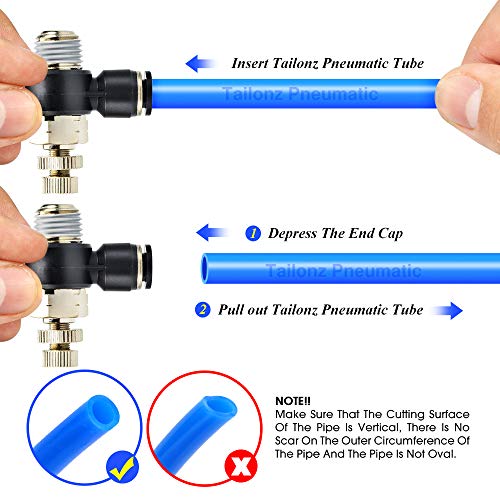 TAILONZ PNEUMATIC 3 Pack SL-5/16-N1 Push to Connect Air Line Fitting Air Flow Control Valve 5/16 Inch od 1/8 Inch NPT Elbow 90 Degree Air Speed Control Valve Fitting - size: 5/16"OD1/8"NPT