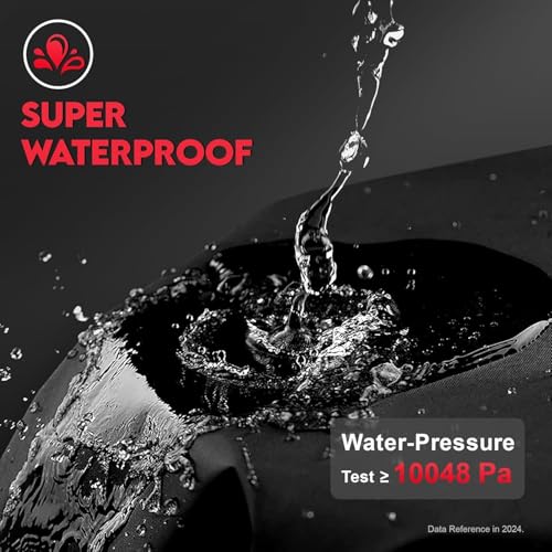 Comnova IBC Tote Cover 330 Gallon - 600D Water Tank Cover for IBC Container with Zipper, Heavy Duty & Waterproof Protective Covers Fit for Outdoor 1250L Garden Water Tank, All-Weather Protection - color: Black - 47.2"L x 39.4"W x 53"H