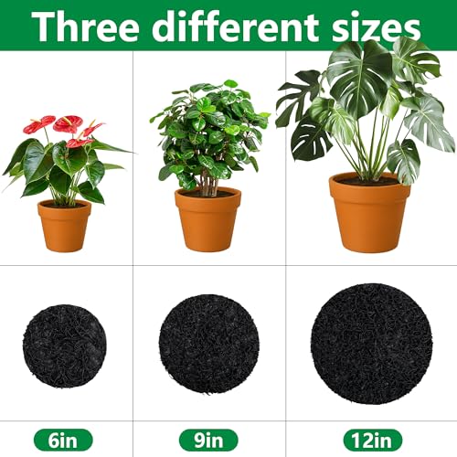 4 Pack Pot Mesh Drainage Discs, 12 Inch Thickened Drainage Hole Insert Pads, Reusable Plant Pot Bottom Mesh Mats for Indoor Outdoor Gardening to Prevent Soil Loss and Keep Root Healthy - color: 12 Inch-4 Pcs
