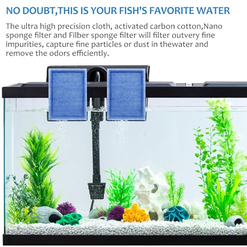 12 Pack Aquarium Filter Cartridges for EZ-Change #2 Premium Activated Carbon Fish Tank Filters Compatible with 10-20 Power Filters