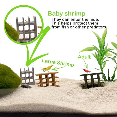 CTWPets 3 Pack Shrimp Block, Aquarium Nano Hiding Block, Grazing Platform, Cherry Shrimp Breeding Block Mix Random Color (Pastel Mix)