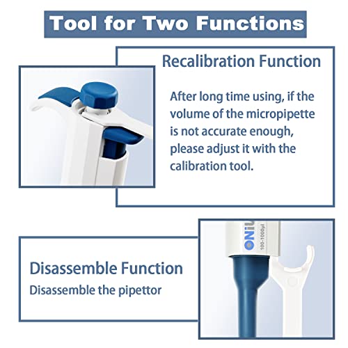 ONiLAB 2-10ML Lab Micropipette, Single Channel Pipette,Adjustable Volume Pipette, Micro Pipettes, High Precision Pipettor,Autoclavable - size: 2-10ml