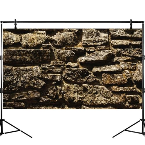 Stone Wall Aquarium Background Textured Ancient Wall Surface Fish Tank Background Old Stone Rock Wall Texture Reptile Tank Background Wild Rough Textured Stone Wall Terrarium Background Decor 24x12in - color: Dark_Brown, size: 24(W)x12(H)inches/ 60(W)*30c