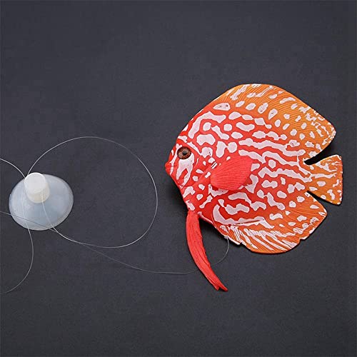 Fish Tank Landscape Ocean Tropical Fish Underwater Ornaments Lionfish Simulation Fish Aquatic Pet Supplies(B,Orange)