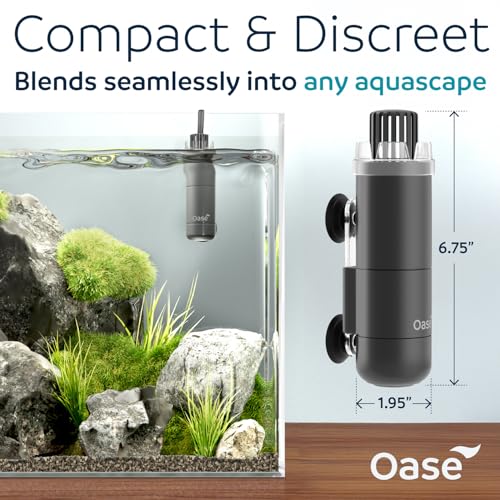 OASE CrystalSkim 600 Surface Skimmer for Freshwater and Marine Aquariums – Compact Internal Filter for Film Oil and Debris Removal, Quiet, Adjustable Flow, Shrimp-Safe, for Tanks up to 160 Gal / 600 L - size: Crystalskim 600