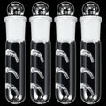 Qualirey 4 Pack Planaria Catch Trap for Aquarium Snail Leech Clear Glass Planaria Trap for Dwarf Shrimp Red Cherry Shrimp Tank(3 Holes) - style: 3 Holes