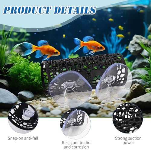 3 PCS Betta Hammock, Betta Fish Tank Accessories Hideout Decorations for Small Tank, Bettas Leaf Hammock with Suction Cups for Small Fish and Shrimps for Hideout and Play Area